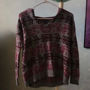 Pink, Grey, & Maroon American Eagle Hoodie